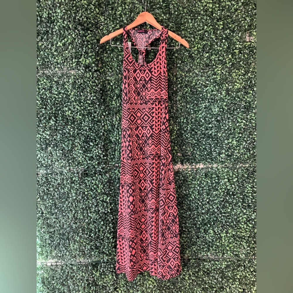 Annabelle Pinky peach and Black Patterned Dress